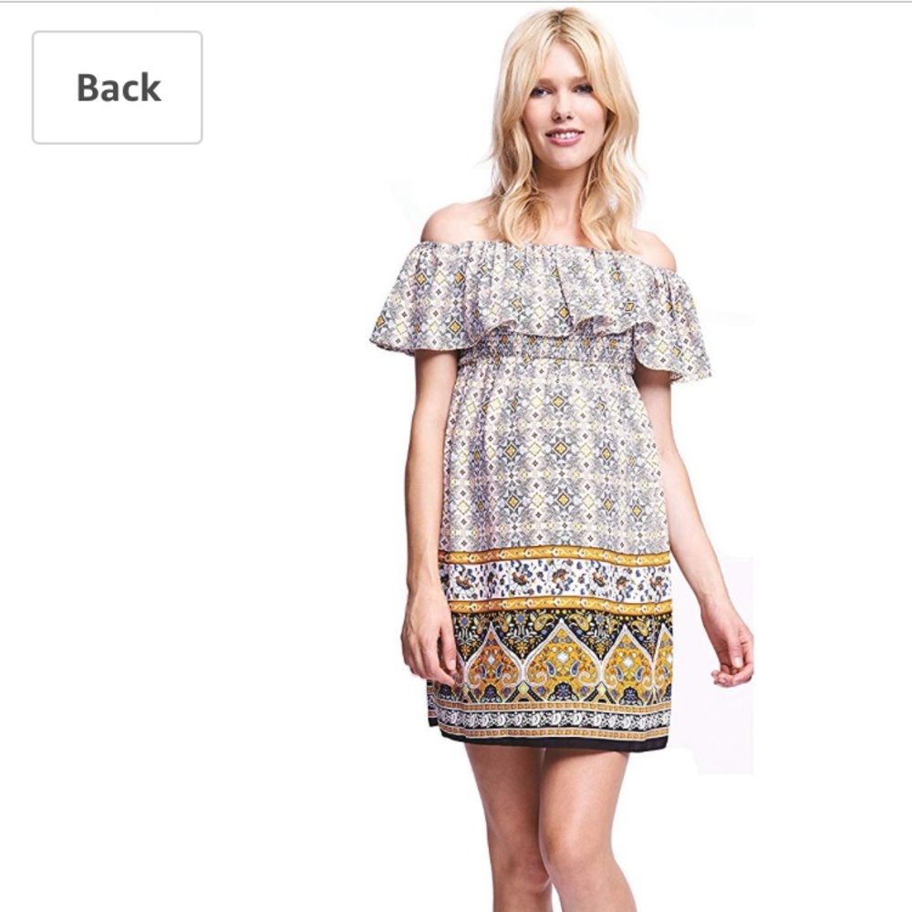 Maternal America off the shoulder dress NWT